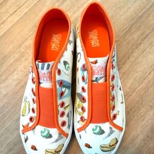 Coach Rare Vintage Size 9 White Beach Vacation Sneakers Slip On Tennis Shoes HTF